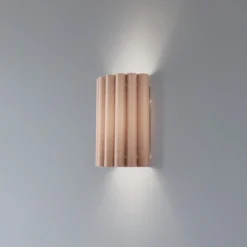 Aplique de pared Aria, capuchino, microfibra, E27