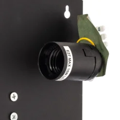 Aplique de pared Asaf 6984 con pantalla de tela negra
