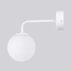 Aplique de pared Astral, blanco, proyección 22 cm, acero/vidrio