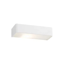 Aplique de pared Atrato, blanco, acero, ancho 35 cm