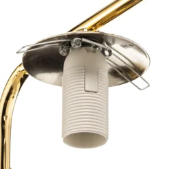 Aplique de pared Aurora, dorado, cristal, 17 cm de alto, esférico, E14
