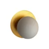 Aplique de pared Aylin, dorado, Ø 15 cm, metal, G9