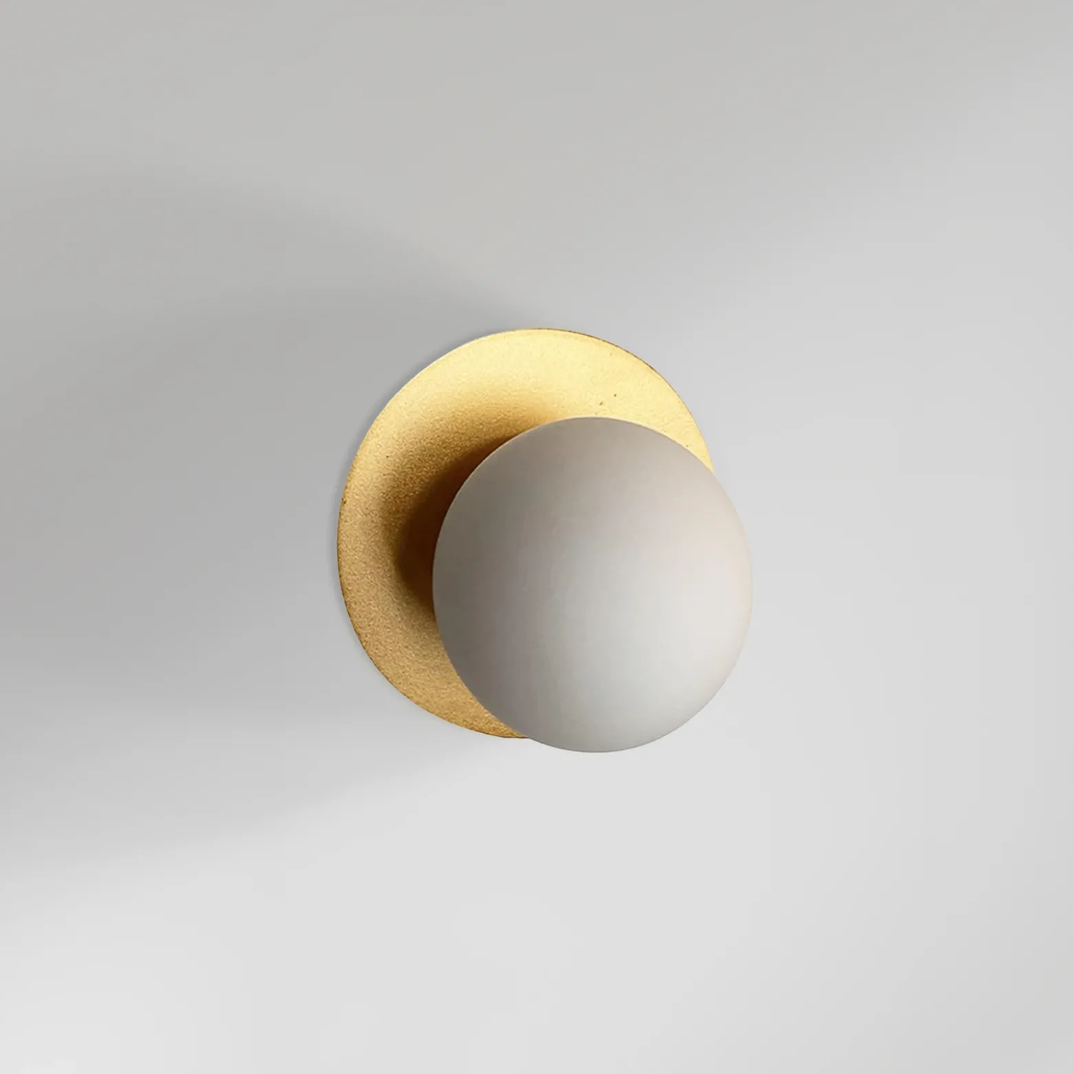 Aplique de pared Aylin, dorado, Ø 15 cm, metal, G9