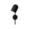 Aplique de pared AYTM Luceo, negro, con enchufe