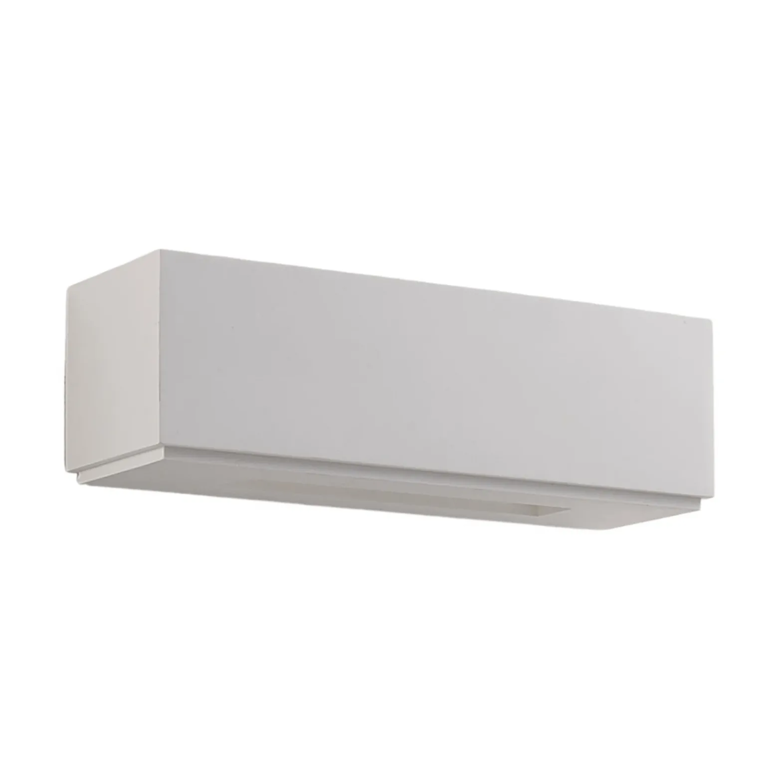 Aplique de pared Benno, 29 cm, yeso, blanco, angular, G9