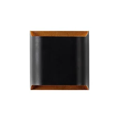 Aplique de pared Bera, negro, 15 x 15 cm, metal, G9