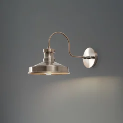 Aplique de pared Berceste, latón envejecido, metal, altura 23 cm, E27
