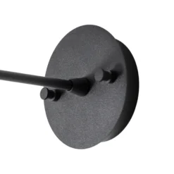 Aplique de pared Berceste, negro/dorado, metal, altura 29 cm