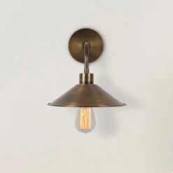 Aplique de pared Berceste N-664, oro antiguo, hierro, Ø 24 cm