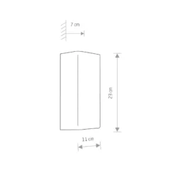Aplique de pared Bergen, dorado, metal, 23 cm de alto, GU10