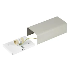 Aplique de pared Bergen, gris claro, metal, 23 cm de alto, GU10