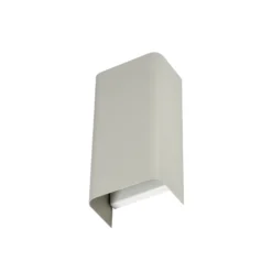 Aplique de pared Bergen, gris claro, metal, 23 cm de alto, GU10