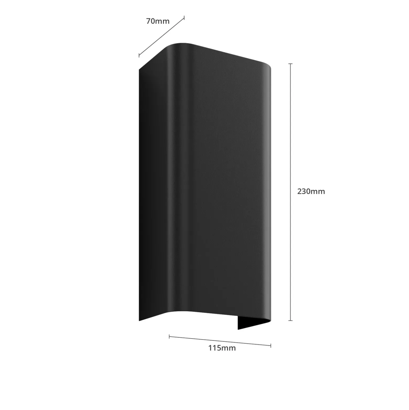 Aplique de pared Bergen up & down, grafito