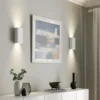 Aplique de pared Bergen up & down, blanco