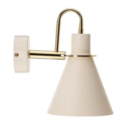 Aplique de pared Bona, blanco-latón
