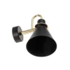Aplique de pared Bona, negro-latón