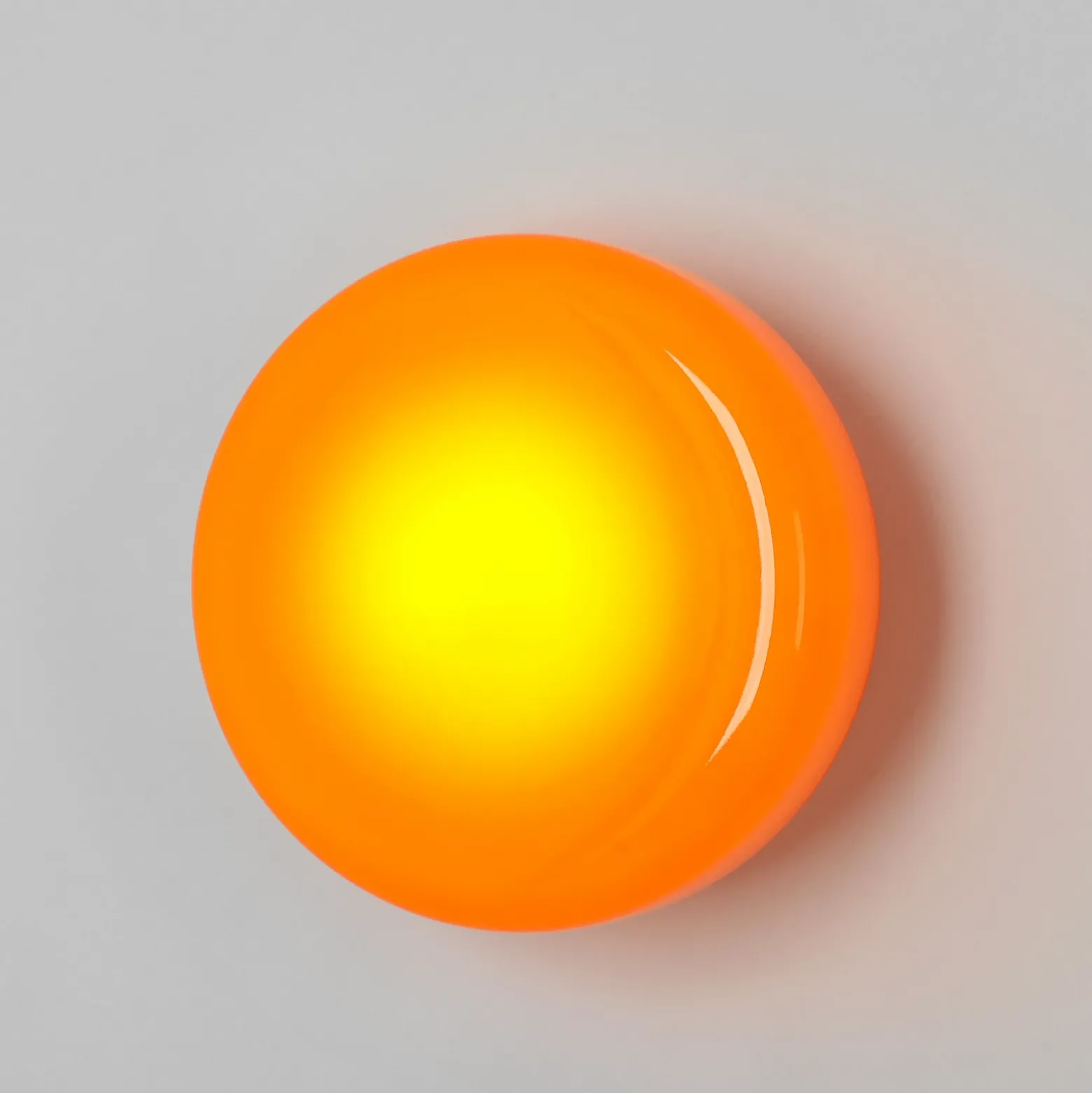 Aplique de pared BonBon, naranja, Ø 16 cm, cristal