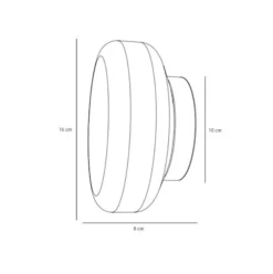 Aplique de pared BonBon, naranja, Ø 16 cm, cristal