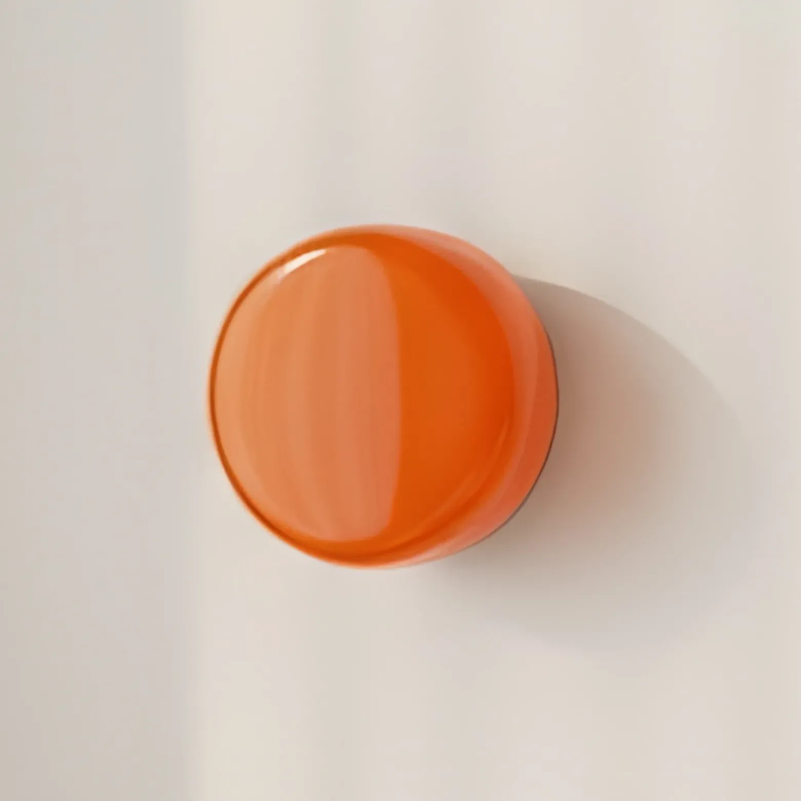 Aplique de pared BonBon, naranja, Ø 16 cm, cristal