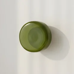 Aplique de pared BonBon, verde, Ø 16 cm, cristal