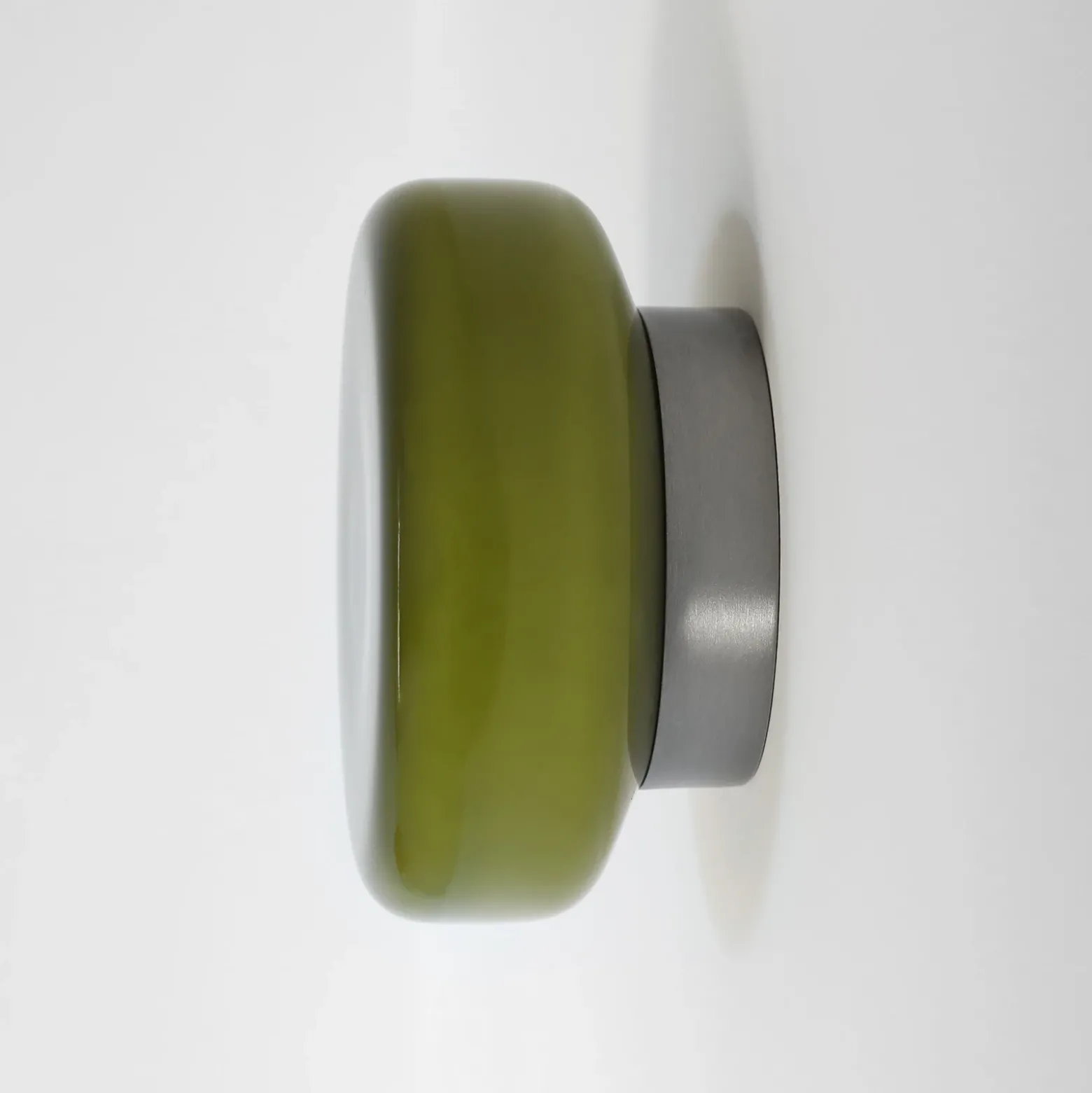 Aplique de pared BonBon, verde, Ø 16 cm, cristal