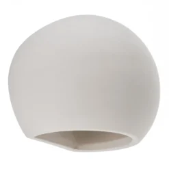 Aplique de pared Bullet con luz hacia arriba y hacia abajo, de cerámica blanca