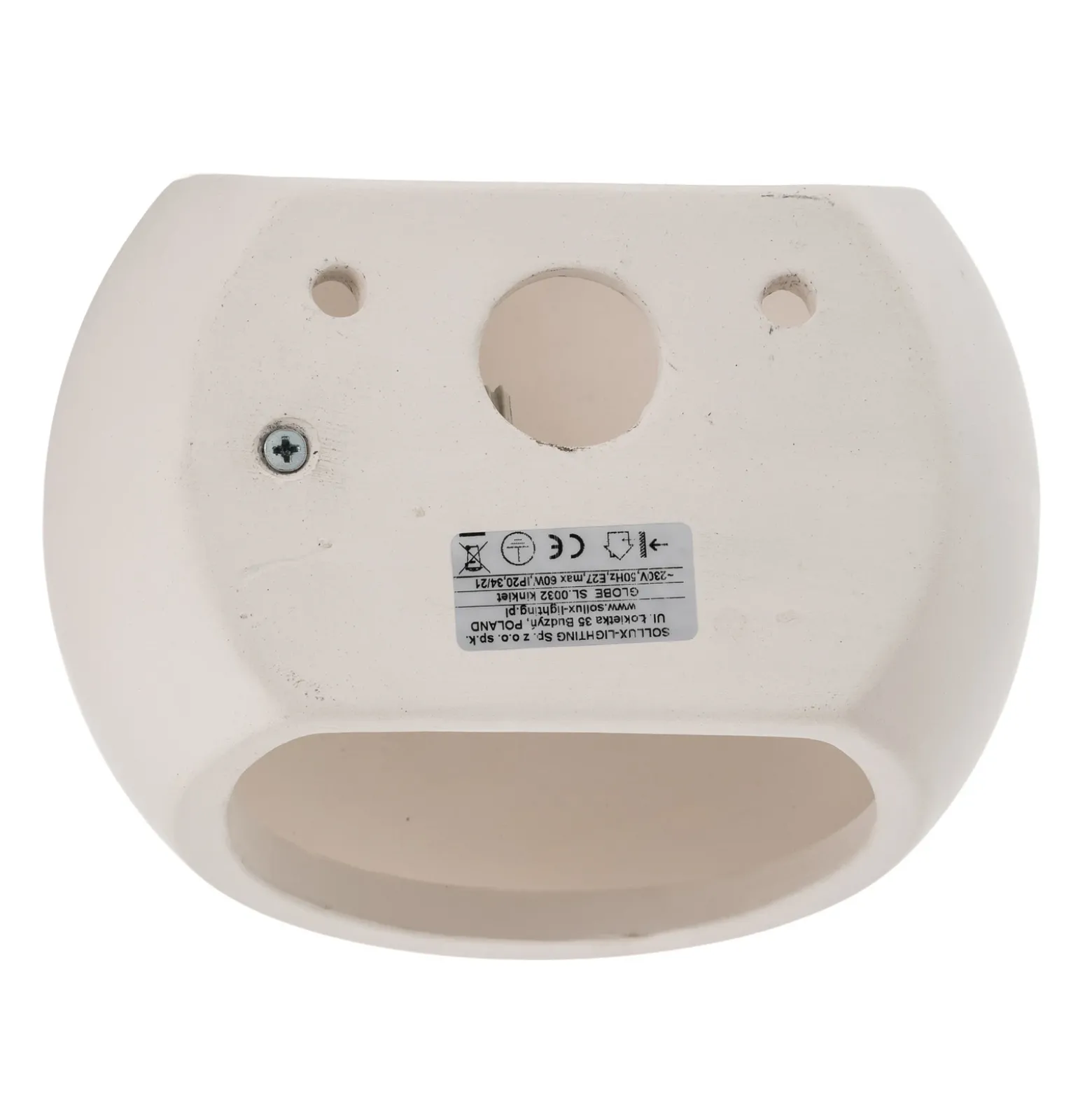 Aplique de pared Bullet con luz hacia arriba y hacia abajo, de cerámica blanca