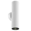 Aplique de pared Calipso, blanca, altura 20 cm, metal, 2xGU10, arriba/abajo