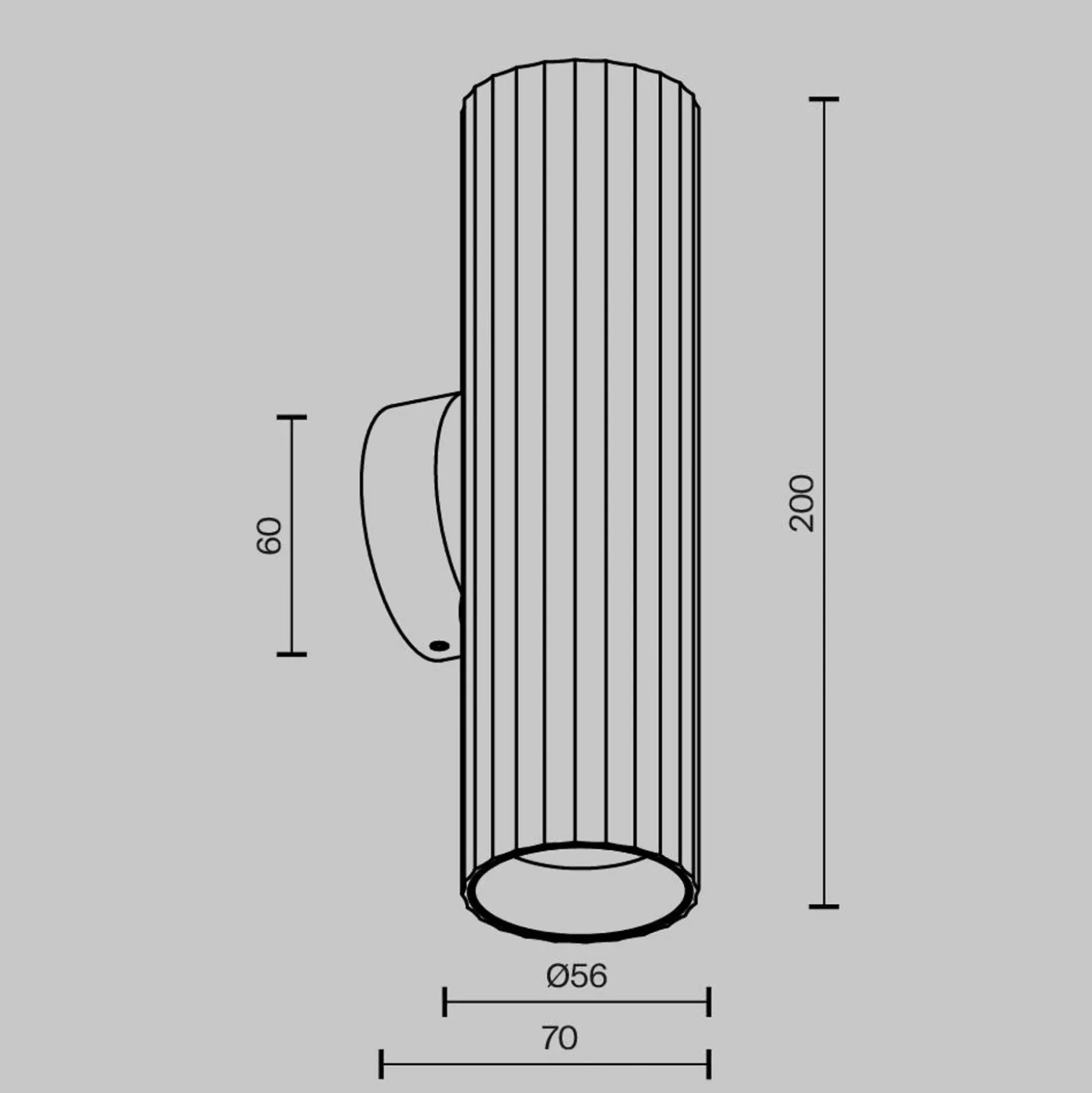 Aplique de pared Calipso, blanca, altura 20 cm, metal, 2xGU10, arriba/abajo