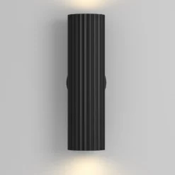 Aplique de pared Calipso, negra, altura 20 cm, metal, 2xGU10 arriba/abajo