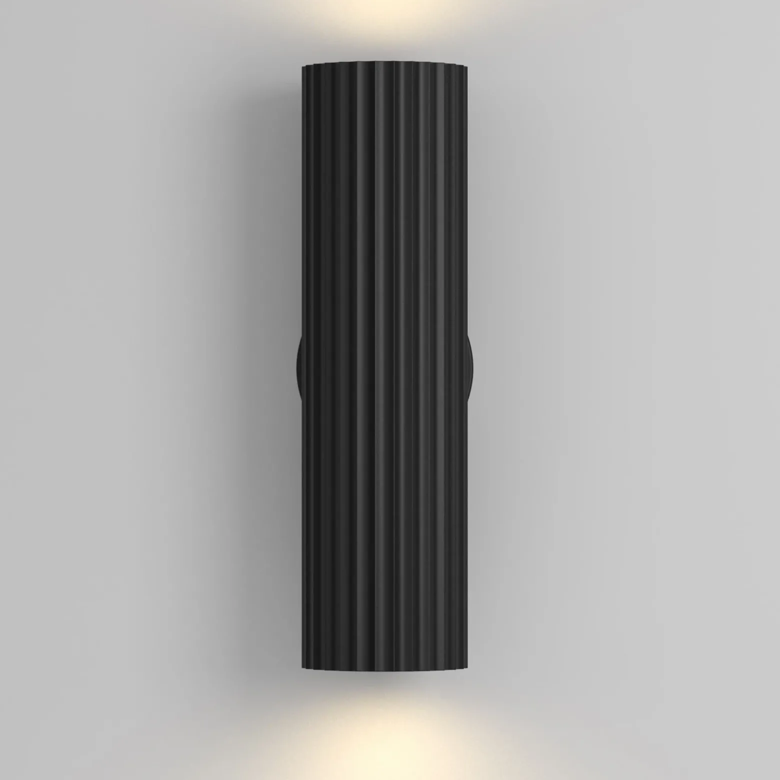 Aplique de pared Calipso, negra, altura 20 cm, metal, 2xGU10 arriba/abajo