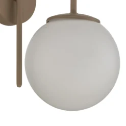 Aplique de pared Cambridge, beige, altura 34 cm, metal/vidrio, E14