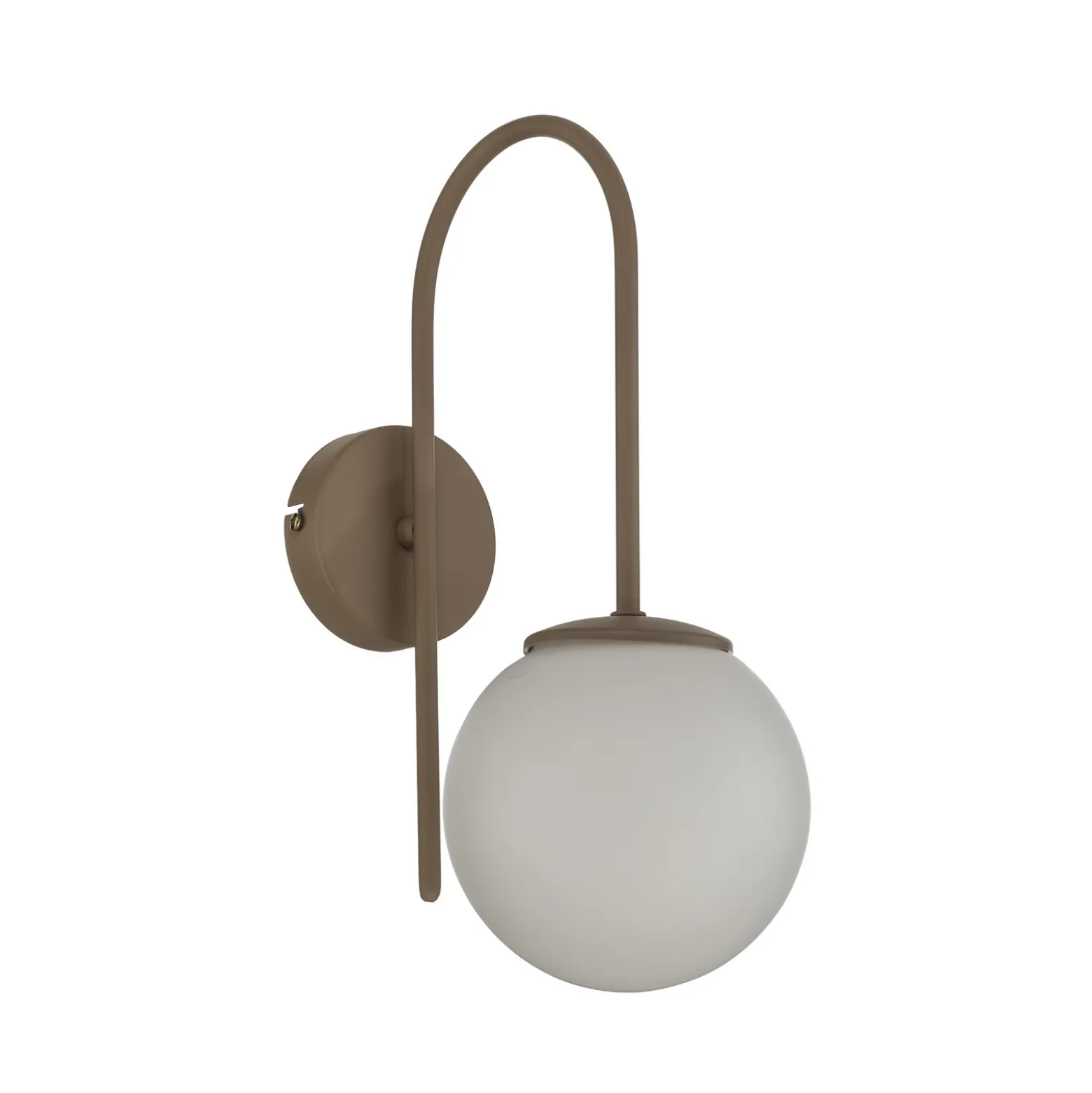Aplique de pared Cambridge, beige, altura 34 cm, metal/vidrio, E14