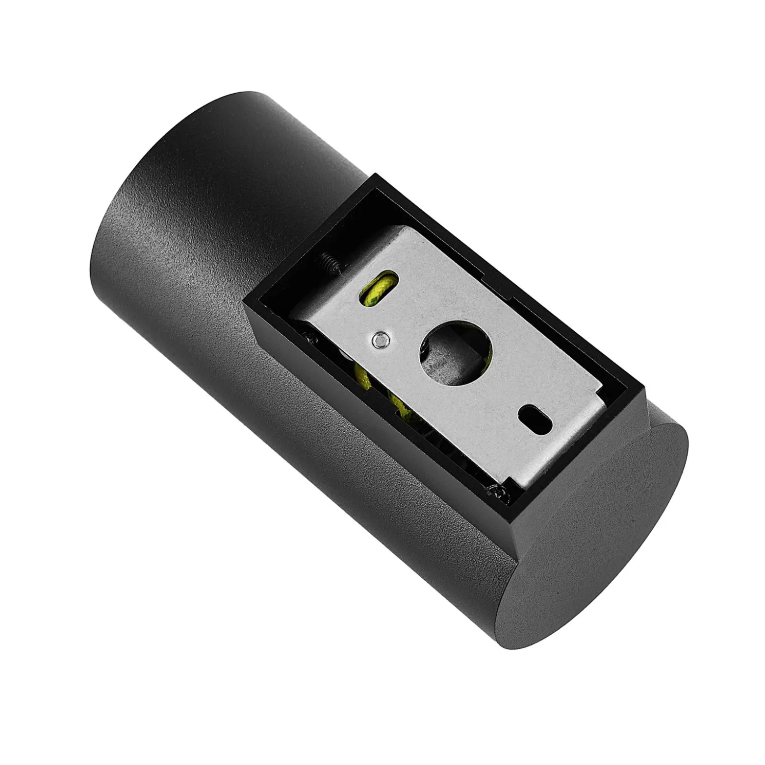 Aplique de pared CAN, negro, 1 luz, altura 13 cm, metal, GU10