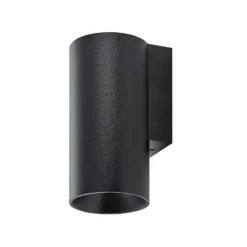 Aplique de pared CAN, negro, 1 luz, altura 13 cm, metal, GU10