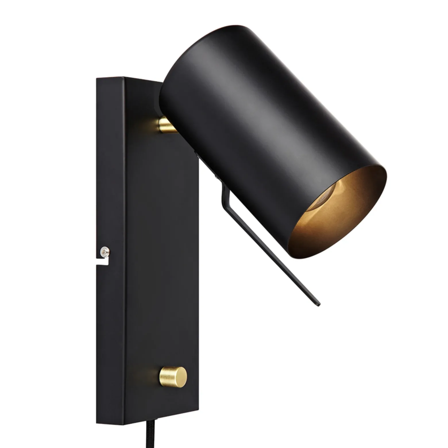 Aplique de pared Carrie atenuable con cable y enchufe