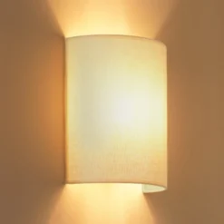 Aplique de pared Celine, beige, tela, E27