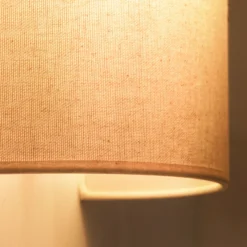 Aplique de pared Celine, beige, tela, E27