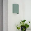 Aplique de pared Celine, salvia, tela, E27
