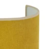 Aplique de pared Celine, Soro, amarillo mostaza, tela, E27