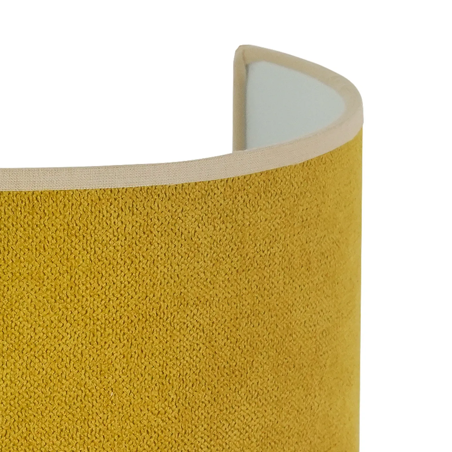 Aplique de pared Celine, Soro, amarillo mostaza, tela, E27