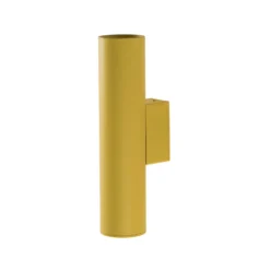 Aplique de pared Cerro, amarillo, acero, Ø 6 cm, arriba/abajo