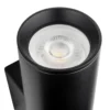 Aplique de pared Cerro, antracita, acero, Ø 6 cm, arriba/abajo