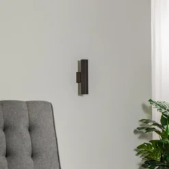 Aplique de pared Cerro, antracita, acero, Ø 6 cm, arriba/abajo