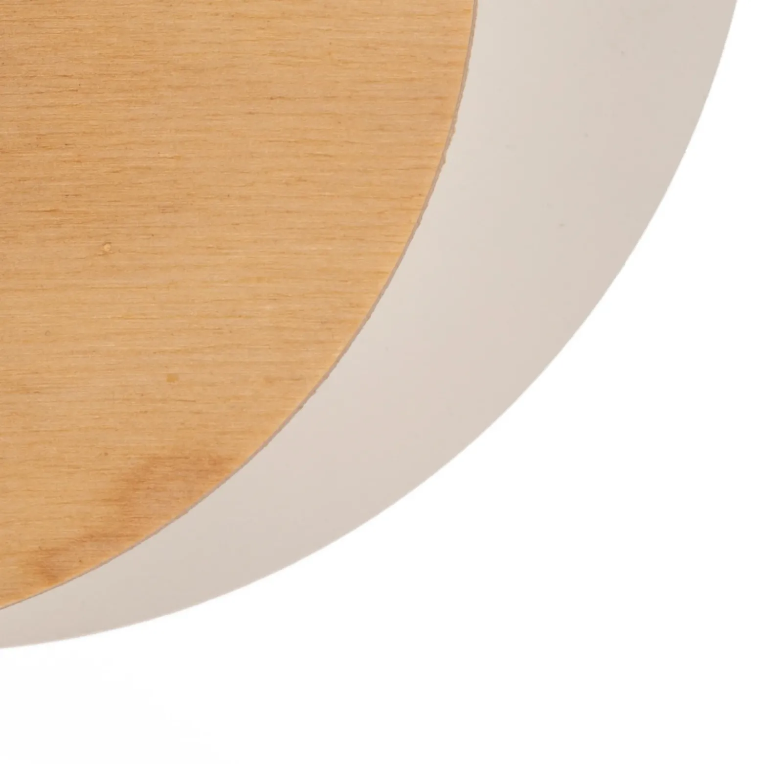 Aplique de pared Circle en blanco, placa decorativa en madera clara
