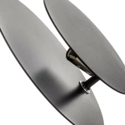 Aplique de pared Circle en forma redonda, negro