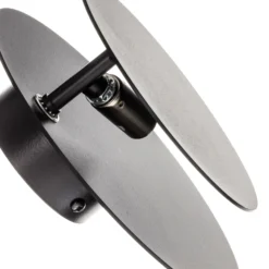 Aplique de pared Circle en forma redonda, negro