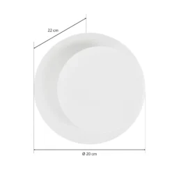 Aplique de pared Circle en forma redonda, blanco