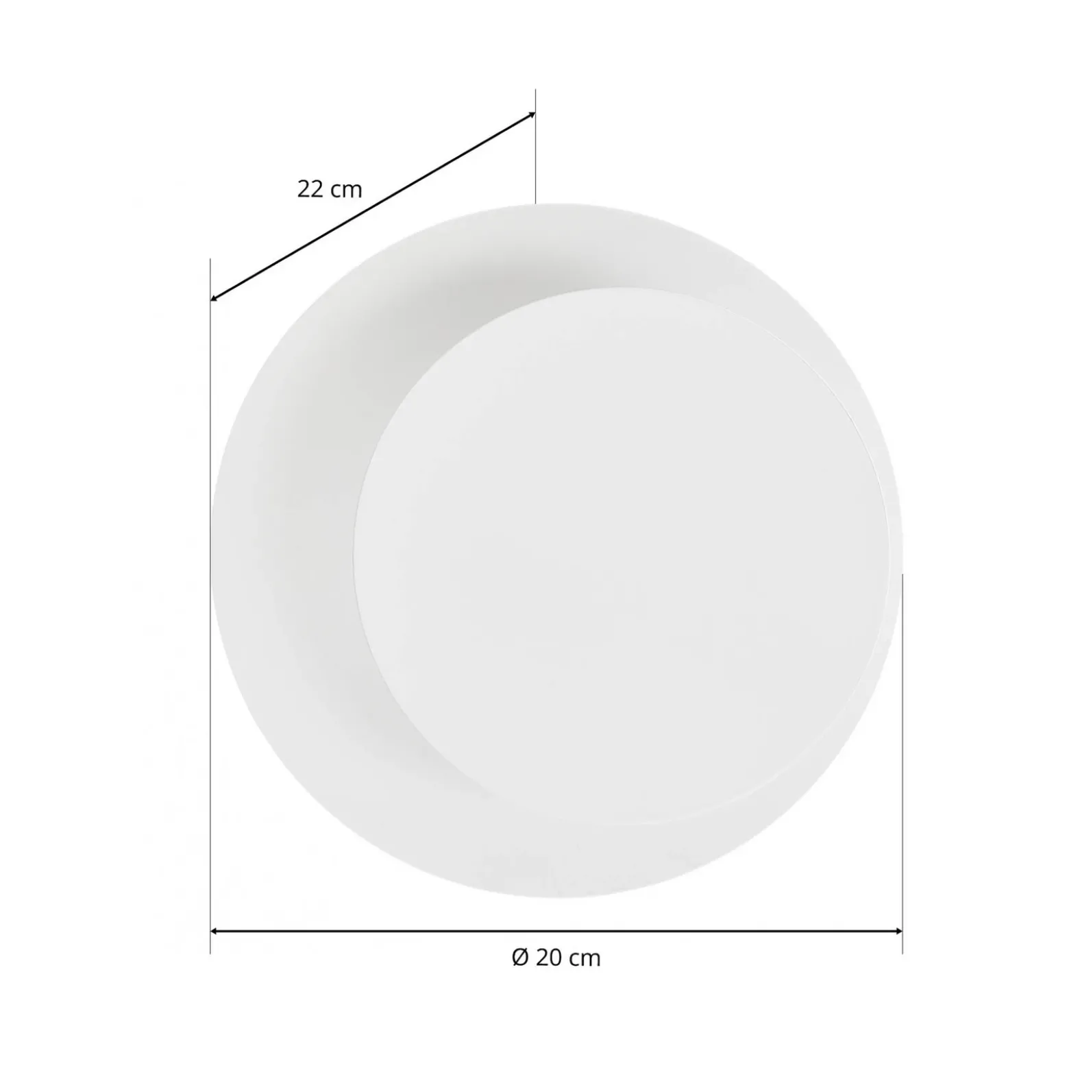 Aplique de pared Circle en forma redonda, blanco