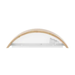 Aplique de pared Cleo D1DR410, madera de roble, 41 cm de largo, E27